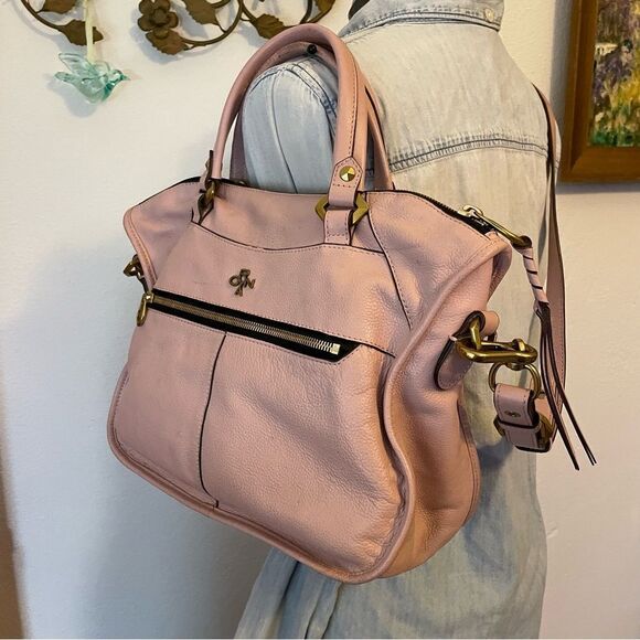 orYANY Sarah bag Blush pink Leather Satchel w/ Braiding Detail - Picture 6 of 13